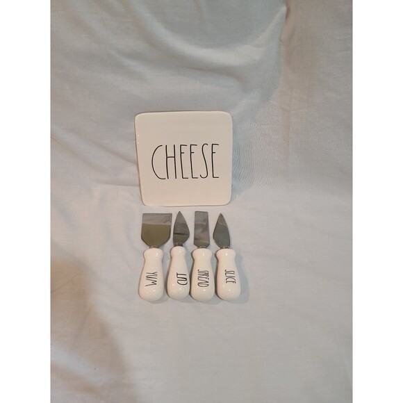 Rae Dunn Cheese Plate and Knife Set - Picture 1 of 6
